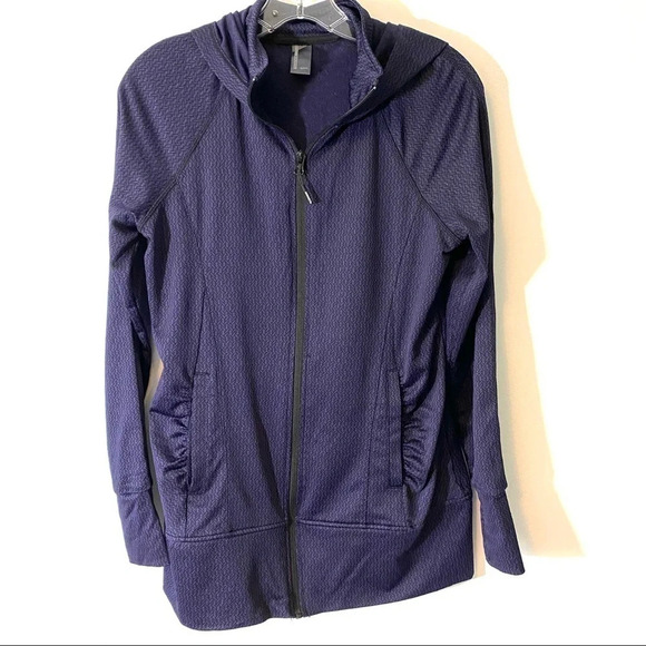 Mondetta purple zip up jacket coat herringbone women’s size small - Picture 1 of 10
